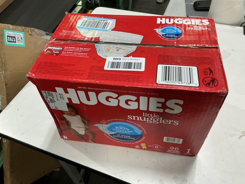 Condition photo showing New/Like New for Huggies Little Snugglers Diapers - Size 1 - 96ct