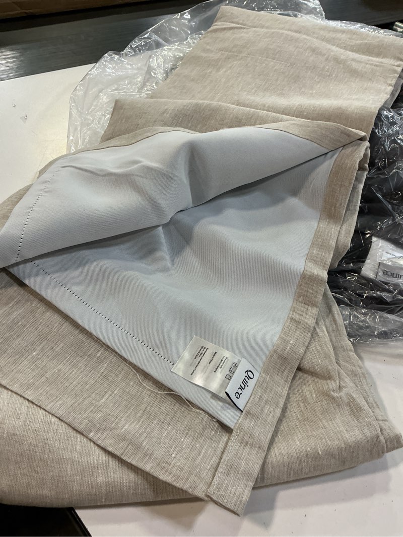 Condition photo showing Good Condition for european linen room darkening curtain - single panel color: flax(48inx84in)