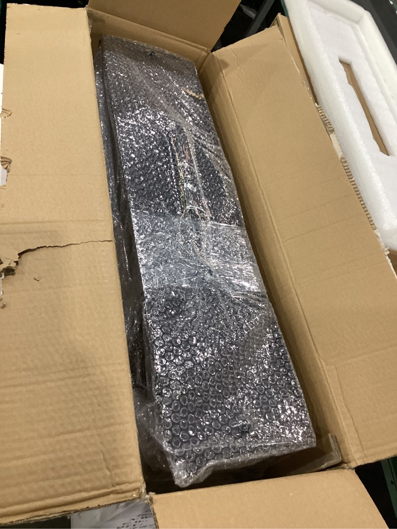 Condition photo showing Good Condition for q&s farmhouse rustic chandelier light fixtures bronze 5 lights linear rectangular chandelier pendant light fixtures for dining room kitchen island pool bar office living room entryway ul listed bronze-5