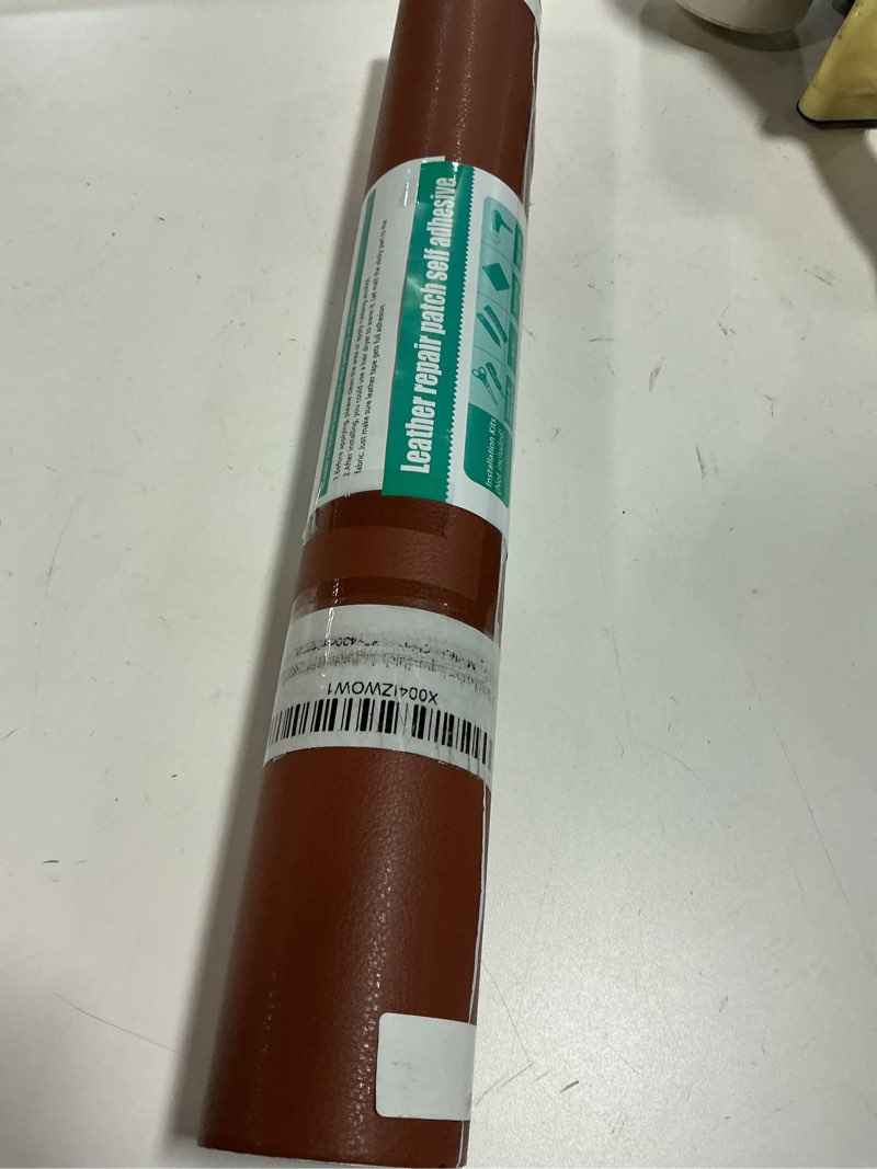 Condition photo showing New/Like New for JuCheng Leather Repair Kit -Leather Repair Patch Self-Adhesive Waterproof Patch & Glue for Furniture, Car Seats, Sofa, Couch, Vinyl - Instant Fix for Tears & Scratches (Light Brown, 17X79 inch) Light brown 17X79 inch