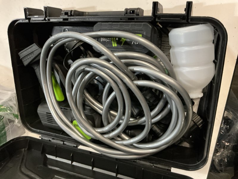 Condition photo showing Good Condition for portable outdoor cleaning tool, cordless design, self-priming system, use with bucket, hose or tap, ideal for car, garden & patio
