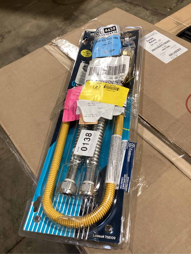 Condition photo showing Good Condition for eastman stainless steel installation kit for gas water heater