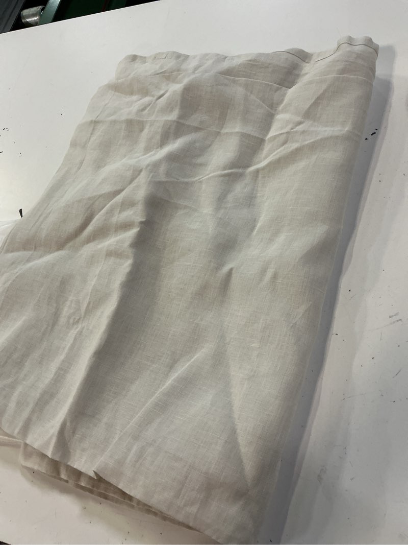 Condition photo showing Good Condition for european linen shower curtain, one size, beige