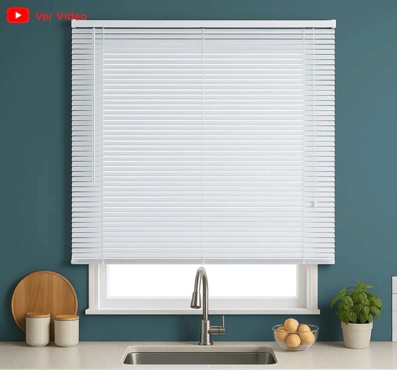 Persiana Horizontal PVC 25mm BLOCK 140larg x 160alt Branca