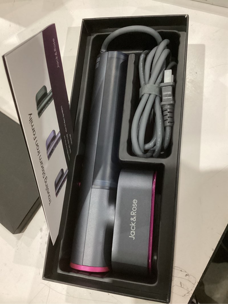 Condition photo showing Good Condition for Jack ? Rose Travel Steamer for Clothes,100-220V Portable Iron,15s Heat Up,Steamer ? Iron 2 In 1, Travel Size,Large Ceramic Heat Panel,for Global and Europe Purple