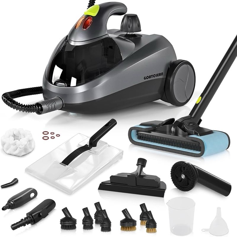 GOATCLEAN Heavy-Duty Steam Cleaner - 1500W Multipurpose Handheld Floor Steamer with 22 Accessories 1