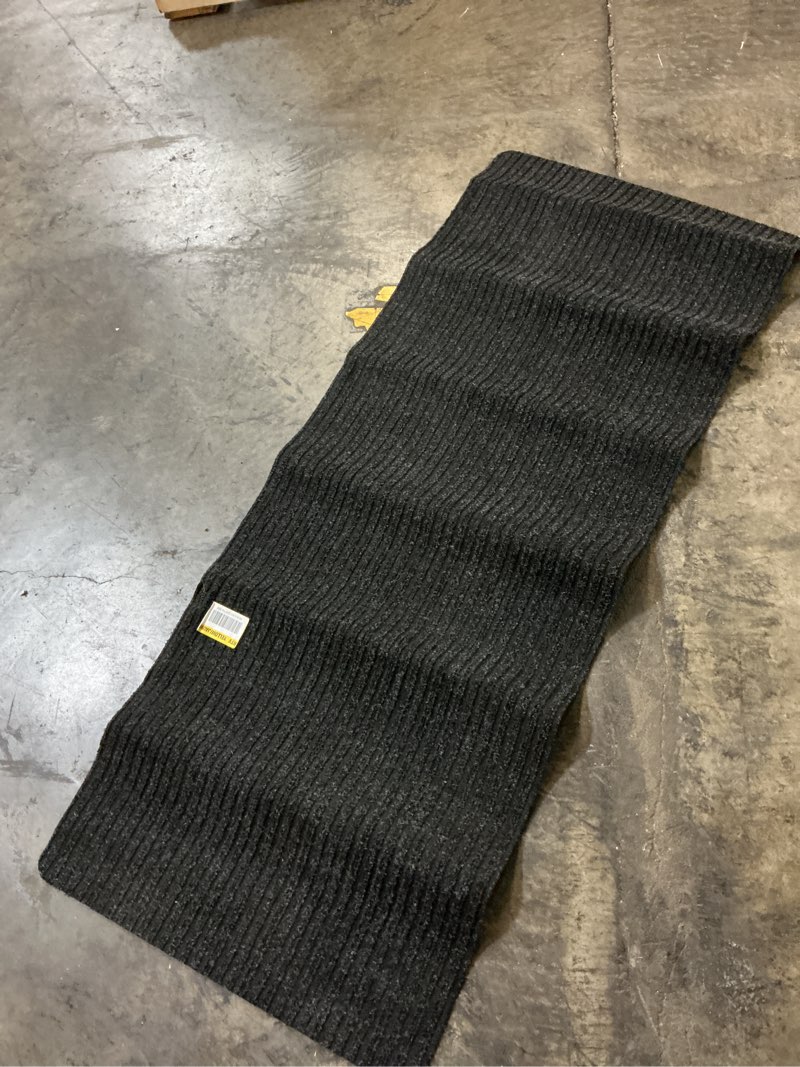 Condition photo showing As Is for concord charcoal 2 ft. x 5 ft. indoor commercial floor mat