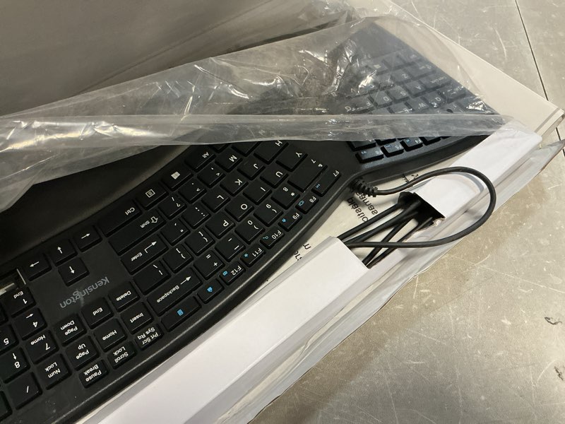 Condition photo showing Good Condition for Kensington Pro Fit Ergonomic Wired Keyboard- Black (K75400US)