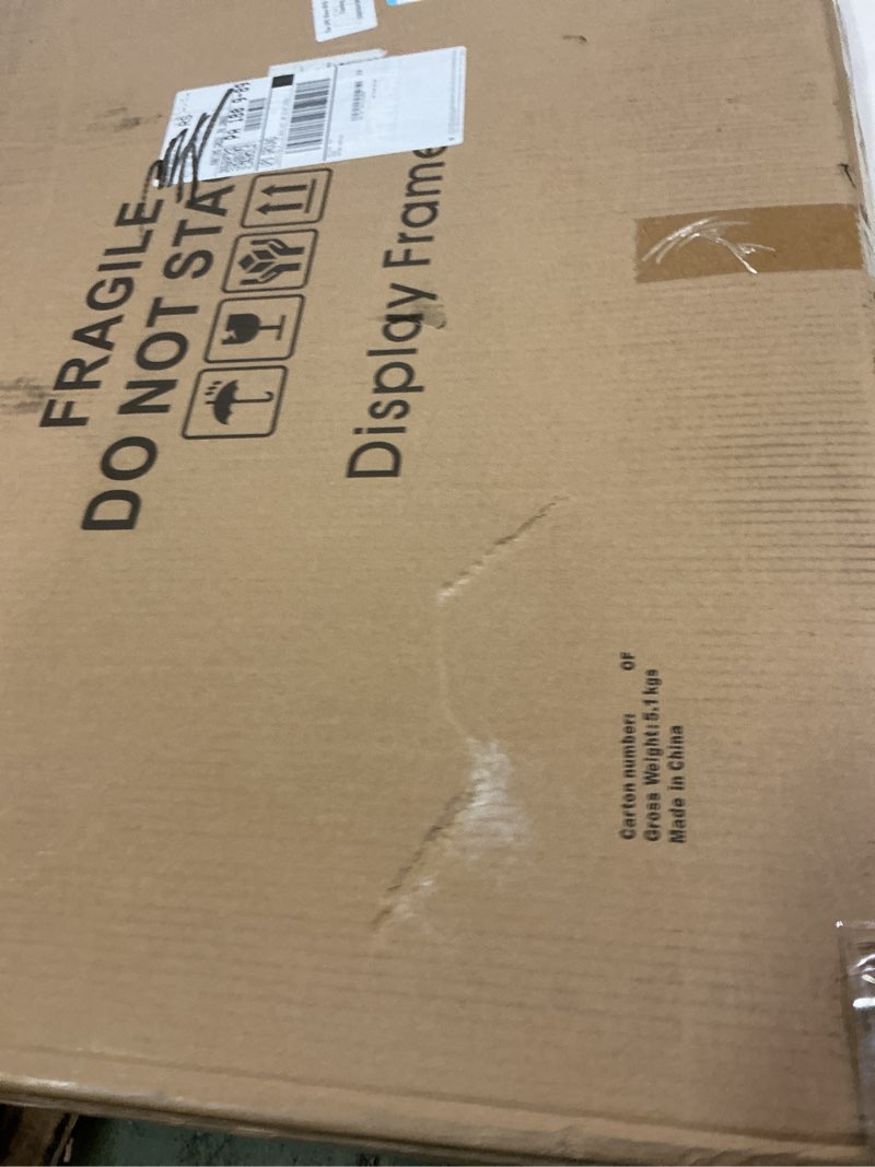 Condition photo showing New/Like New for Jersey Frame Display Case - Football Jersey Display Frame - Lockable Jersey Shadow Box with UV Protection Acrylic Door and Hanger for Hockey Soccer Basketball Baseball Shirts, Black GoldLock - 1Pack