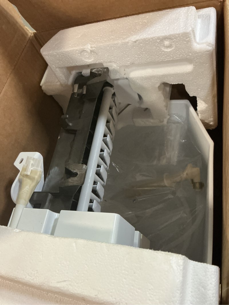 Condition photo showing As Is for  whirlpool 5.07-lb ice per day cubed ice maker (white)