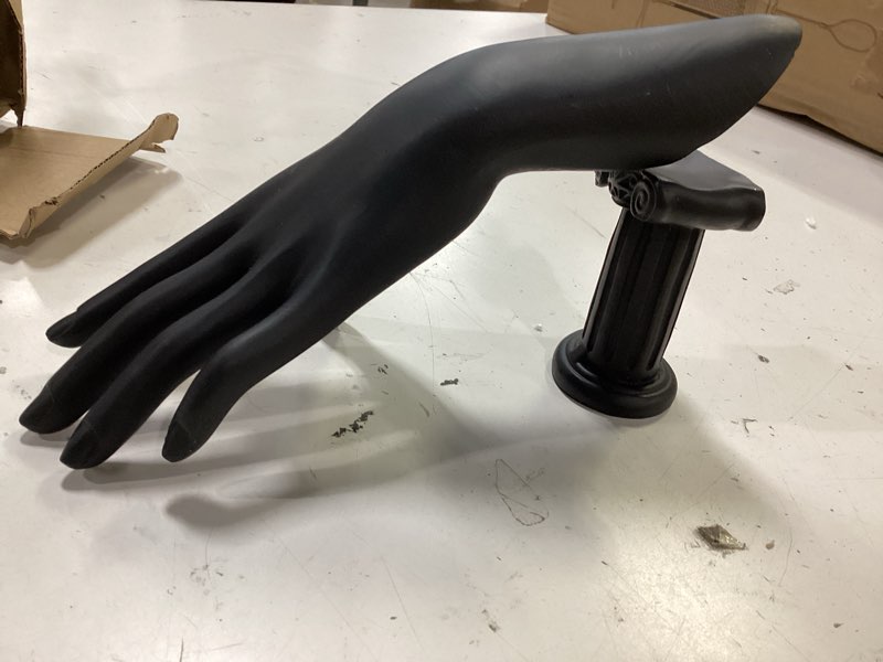 Condition photo showing Good Condition for resin mannequin hand finger gloves rings bracelet bangle watch jewelry display stand organizer holder storage holder mannequin hand for jewelry display