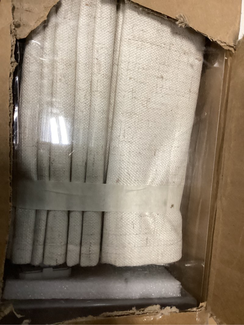 Condition photo showing Good Condition for no tools no drill roman shades, cordless blackout roman blinds for windows, room darkening window shades, smooth push & pull, easy to install, white, 46" w × 64" h white - b 46"w × 64"h