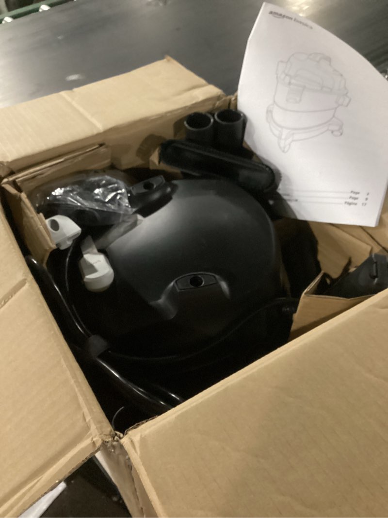 Condition photo showing Good Condition for Amazon Basics Wet Dry Vacuum Cleaner, 4 gallon Shop, 3 HP Stainless Steel, Grey/Black