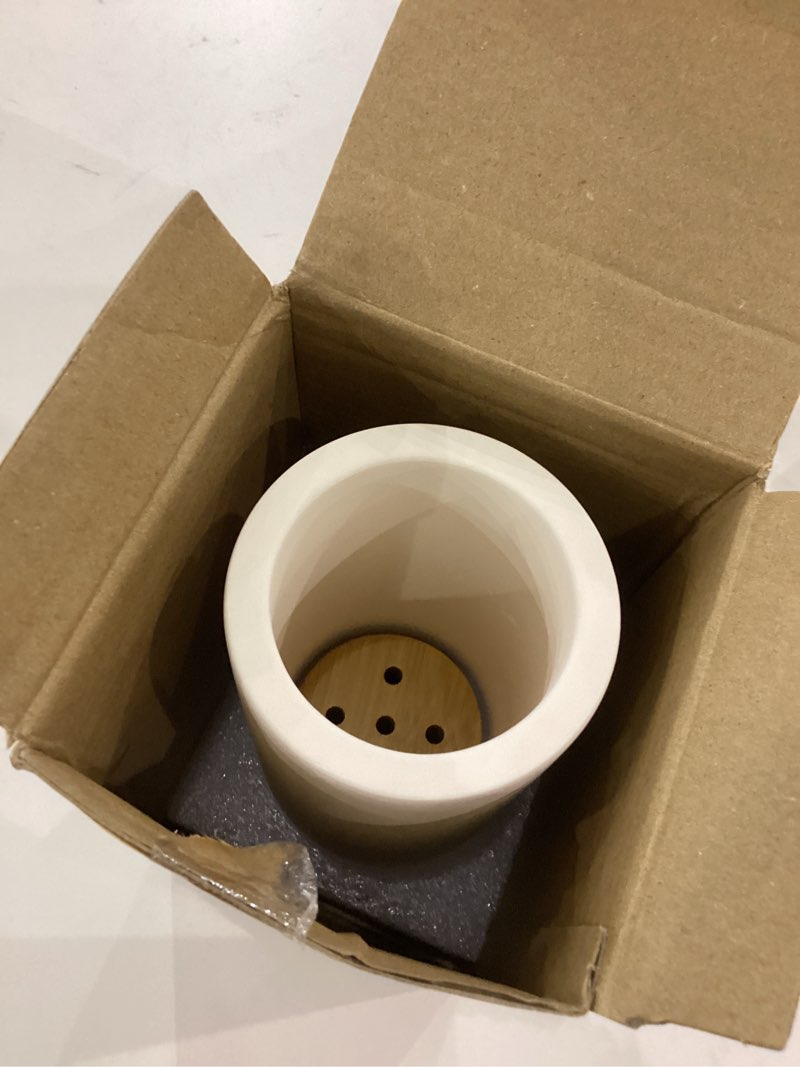 Matani Bamboo Toothbrush Holder Diatomite Tooth Brush Organizer - Storage Stand for Small Bathroom &