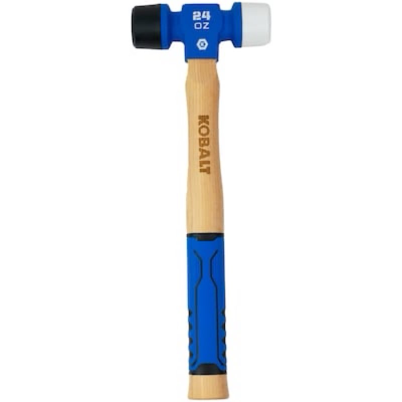 kobalt 24 -oz rubber head wood handle rubber mallet item #5144470 | model #kb-p088624