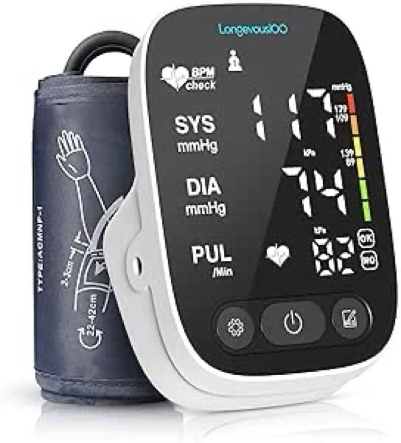 blood pressure monitor for home use, automatic bp machine digital high blood pressure monitors with large cuff 8.7"-16.5" for upper arm & accurate readings