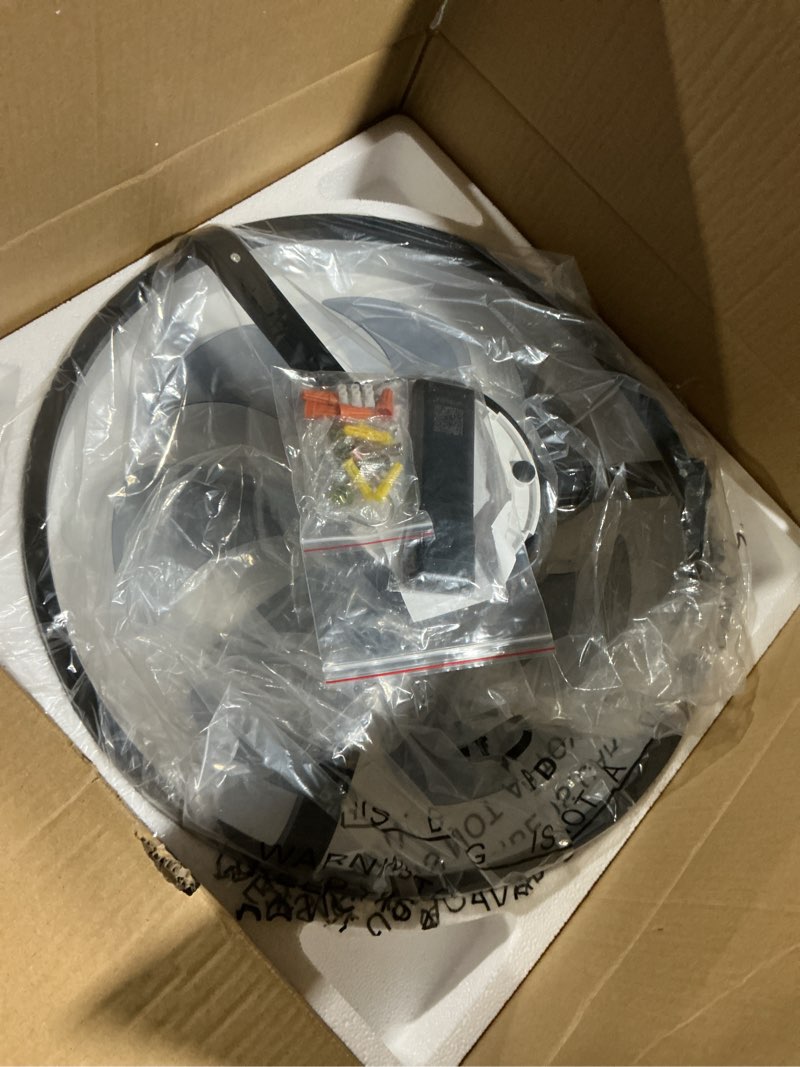 Condition photo showing Good Condition for volisun low profile ceiling fans with lights and remote, 20in flush mount ceiling fan with light, 3000k-6500k dimmable fandelier led fan light, black bladeless ceiling fans with lights for bedroom black 20 inch