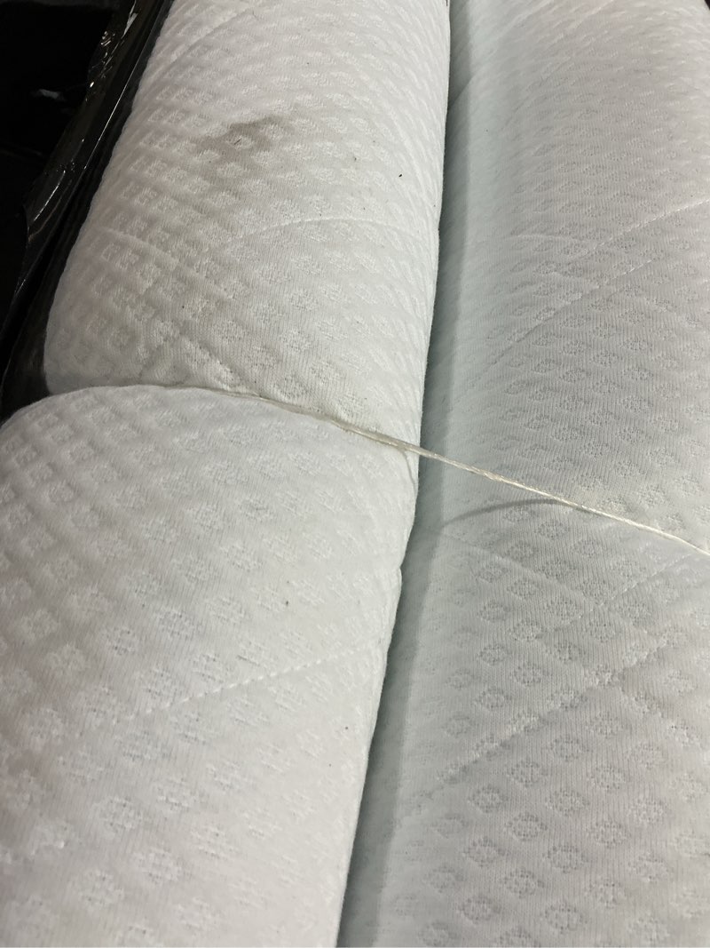 Condition photo showing As Is for NapQueen 6 Inch Innerspring Twin Size Medium Firm Support Relief Mattress, Bed in a Box, White 6 Inch Twin White