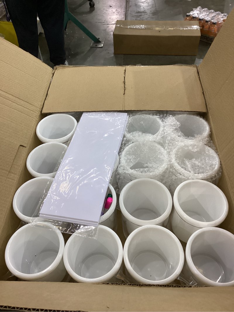 Condition photo showing As Is for Umigy 24 Set Valentine's Day Color Your Own Mug Craft Bulk 8 oz Painting DIY Drawing Coffee Cup Theme Party Favors Valentine's Holiday Gifts Home Activities Supply