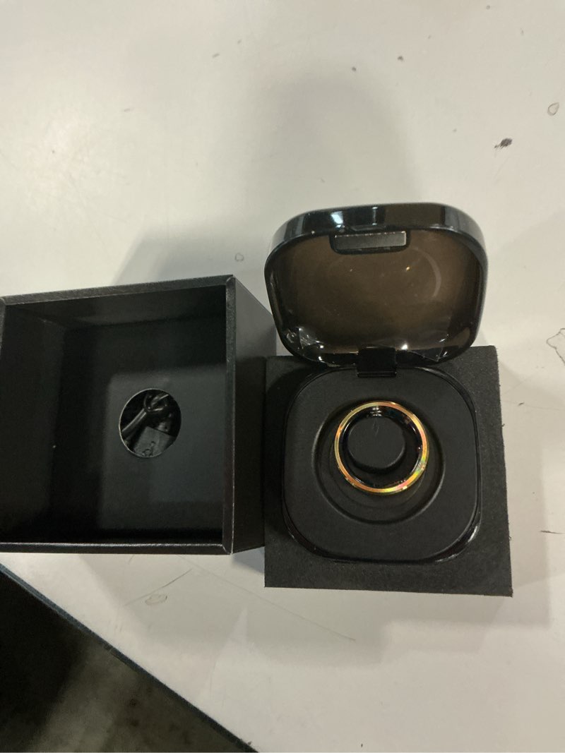 Condition photo showing Good Condition for smart health ring 2.0 for women men, slim scratch & fingerprint resistant design, efficient chip fitness tracker, monitors heart, blood oxygen & pressure, sleep, steps, waterproof, gold 8 8# gold