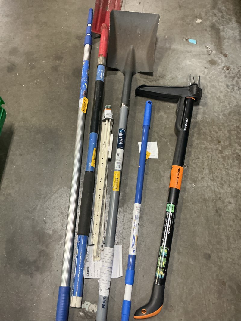 Condition photo showing As Is for assorted home improvement lot (small tools, screw, home accessories, etc.)