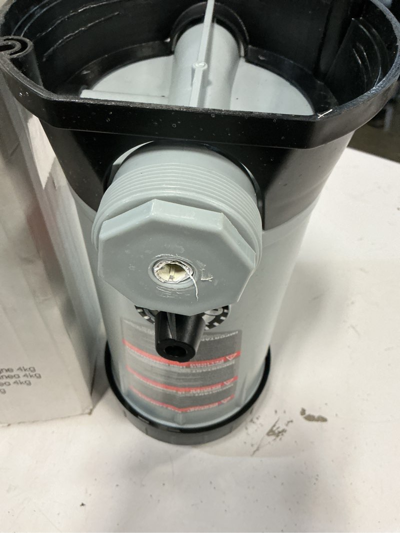Condition photo showing As Is for cl220 off-line automatic chlorinator feeder compatible with hayward chlorine feeder for swimming pool ponds garden,economy off-line above-ground pool automatic chlorine bromine feeder