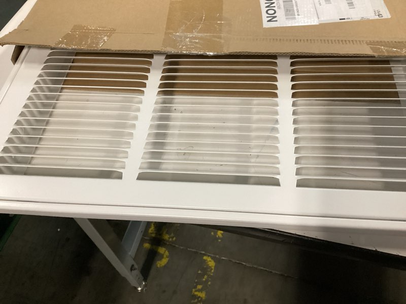 Condition photo showing Good Condition for air grille,air return vent cover grill for ceiling and wall,steel hvac a/c vent cover grill fits duct opening 18\"w x 18\"h,holds 1\" thick ac filter 18''w×18''h