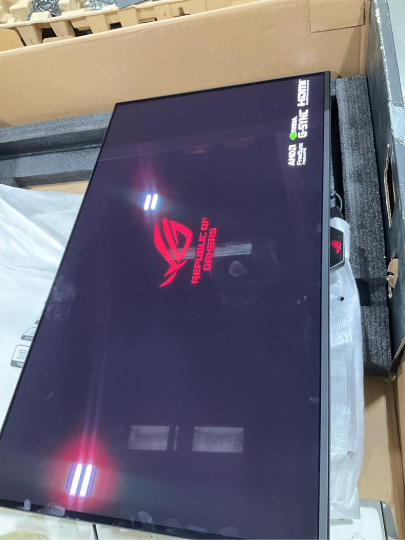 Condition photo showing Good Condition for asus rog swift 32” 4k oled gaming monitor (pg32ucdm) - uhd (3840 x 2160), qd-oled, 240hz, 0.03ms, g-sync compatible, custom heatsink, graphene film, 99% dci-p3, true 10-bit, 90w usb-c 32" oled 4k 240hz uhd g-sync