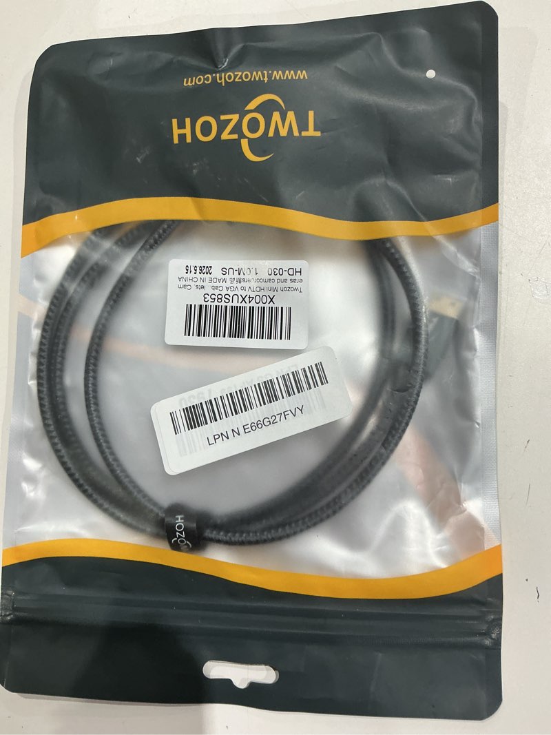 Condition photo showing Good Condition for twozoh mini hdmi to vga cable 3.3ft, gold-plated & braided mini hdmi vga (male to male) compatible for ultrabooks, notebooks, tablets, cameras and camcorders