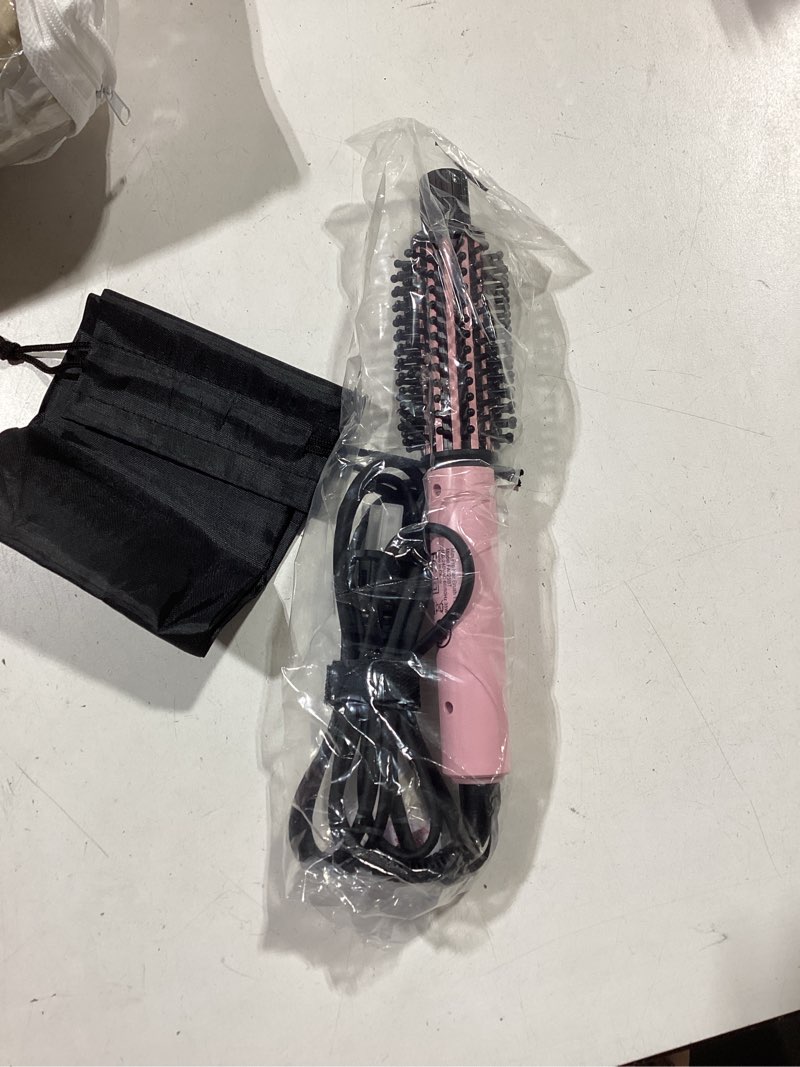 Condition photo showing Good Condition for farery mini thermal brush 1 inch, heated round brush for soft curls, 3 temperature adjustable travel curling iron for short hair, lightweight curling wand for bouncy hair, touch-ups, dual voltage
