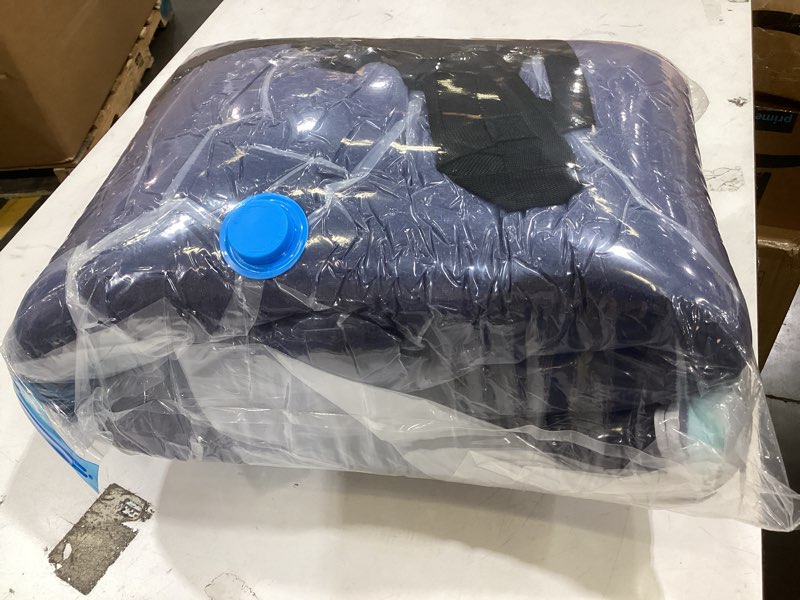 Condition photo showing New/Like New for cot mattress topper (improved thickness), navy color, foam quilted pads for camping, soft comfortable sleeping cot mattress pad only, camping pad 75\\\"x30\\\" for camp cot/rv bunk/narrow twin beds, navy 72x24 inch (pack of 1) grey