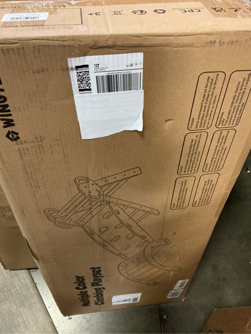 Condition photo showing New/Like New for wingyz 8-in-1 Pikler Triangle Set with Cushion-Foldable Baby Climbing Toys with Arch, Ramp & Ladder | Montessori Toddler Climber Indoor Jungle Gym for 1-3 Year Olds (Green)