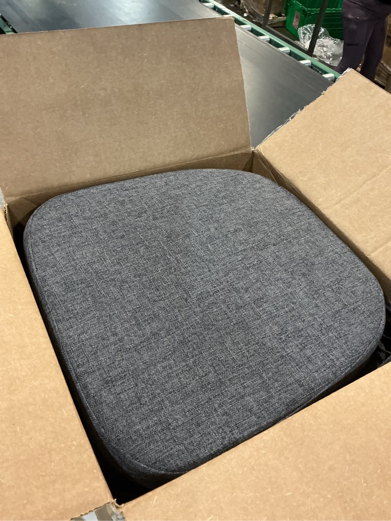 Condition photo showing Good Condition for buyue thickened 2.5" dining chair cushions set of 6, u-shape high density foam comfortable chair pads for kitchen, slip resistant indoor seat cushions (6 pcs, dark gray) dark gray 6