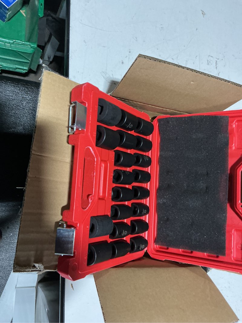 Condition photo showing New/Like New for DISEN 20PCS 1/2" Impact Socket Set, Shallow Sockets SAE 13/16"-3/8" & Metric 10-24mm, 6-Point Cr-V & Alloy Steel, 1/2 Inches Drive Impact Socket Set,Rugged Construction, Enhanced Storage Case 1/2” 20pcs Shallow Impact Socket Set