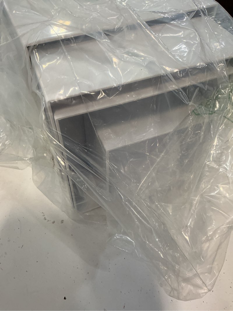 Condition photo showing Good Condition for 7pcs white acrylic buffet risers with mini sign and marker, food display risers for party catering dessert jewelry collectibles,acrylic cube nesting boxes with hollow bottoms(8" 7.5" 7" 6.8" 6" 5" 5")