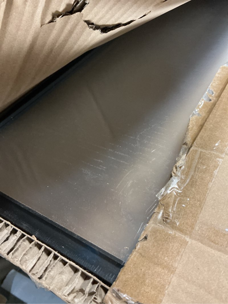 Condition photo showing Good Condition for magnetic whiteboard, 24"x18" dry erase white board for wall, hanging presentation board for home, office, school, black aluminum frame black 24"w x 18"h