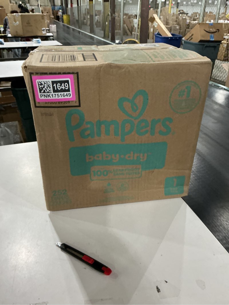 Condition photo showing New/Like New for Pampers Baby Dry Diapers, Size 1, 8-14 lbs, 252 Count, Absorbent Disposable Diapers Size 1 252