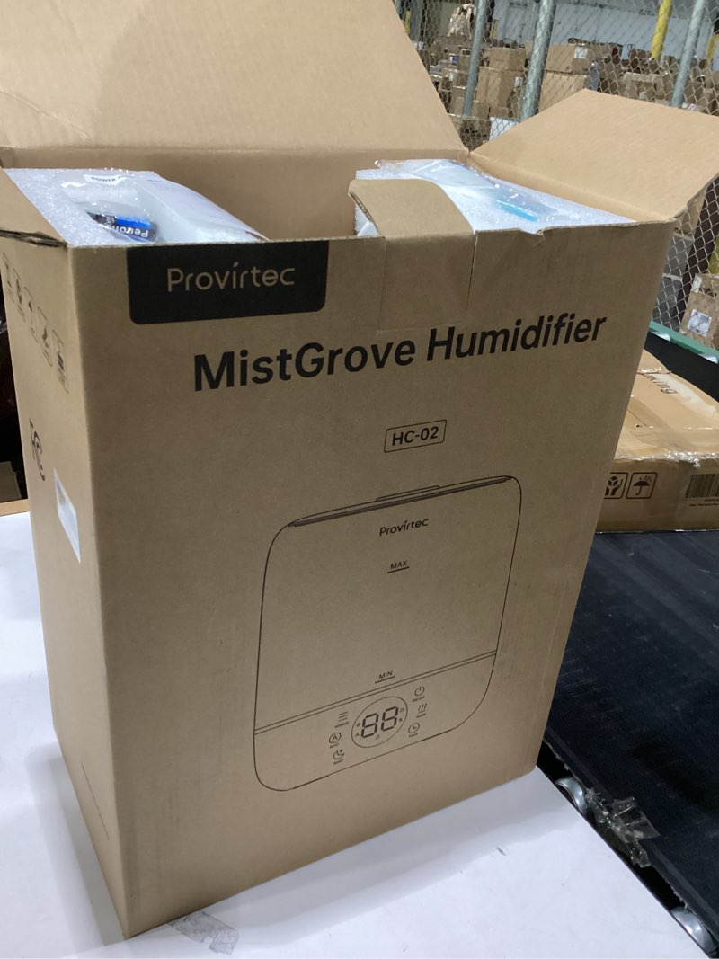 Condition photo showing Good Condition for provirtec 6l self-cleaning humidifier for large room, cleancare warm & cool mist, no-leak design & top fill, 60 hour runtime, quiet ultrasonic auto mode with remote control for bedroom & home