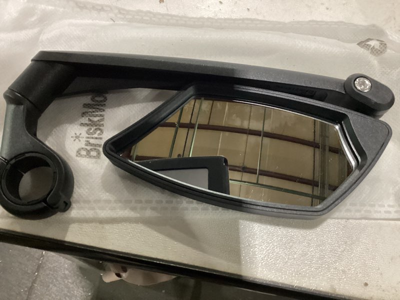 Condition photo showing Good Condition for handlebar bike mirror, scratch resistant glass lens, ajustable and rotatable safe rearview bicycle mirror d:silver lens for 1pair