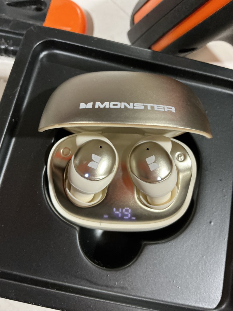 Condition photo showing Good Condition for monster sleep ear200, wireless in-ear headphones, bluetooth 6.0 sleep headphones, with anc active noise cancellation designed for side sleepers, 30 hours of bass stereo sound. w67white