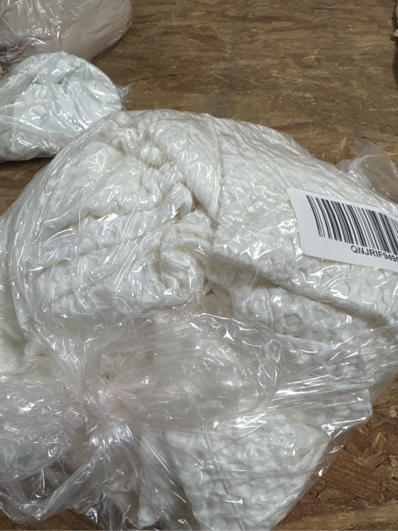 Condition photo showing Good Condition for organic luxe waffle shower curtain, one size, white