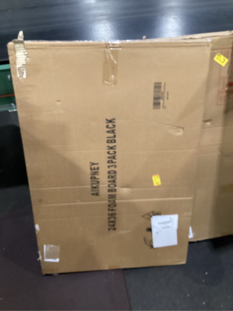 Condition photo showing New/Like New for 3 pack black foam board 24"x36", 3/16" thick foam core board for projects, black poster board for painting, displaying, and craft projects 3pack black