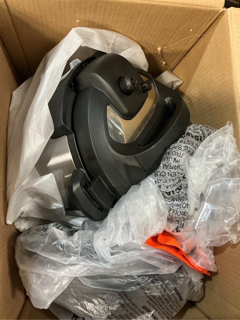 Condition photo showing As Is for Instant Pot Duo Crisp 11-in-1 Air Fryer and Electric Pressure Cooker Combo with Multicooker Lids that Fries, Steams, Slow Cooks, Dehydrates,Free App With Over 800 Recipes, Black/Stainless Steel, 8QT
