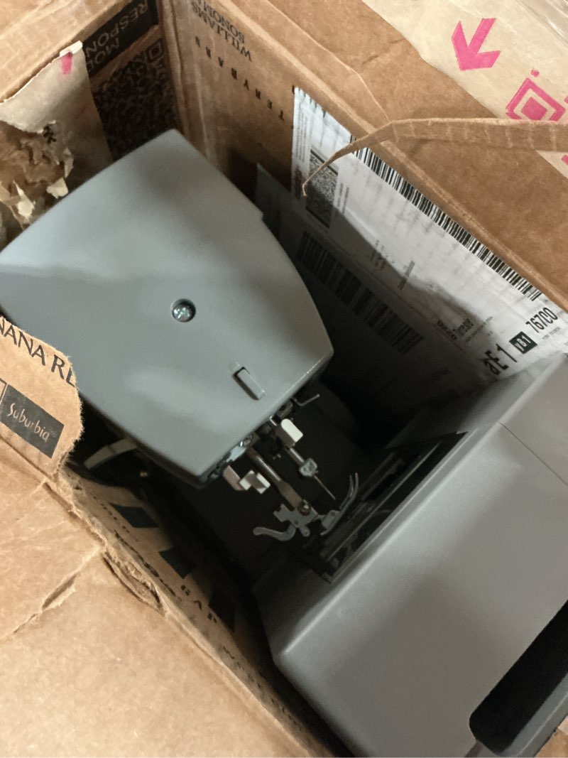 Condition photo showing As Is for singer heavy duty 4423 sewing machine, grey | strong motor, full metal frame, 97 stitch applications, 1-step buttonhole, led light & accessory kit
