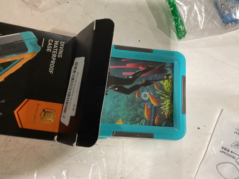 Condition photo showing New/Like New for underwater phone case for snorkeling, [50ft/15m] professional scuba diving waterproof phone case for iphone 17-7 pro/pro max/plus/mini, 16/17e, se 2/3, galaxy s10-s25 plus/ultra, a21-a56 [blue]