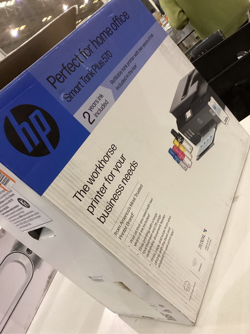 Condition photo showing New/Like New for HP Smart Tank Plus 570 Wireless All-in-One Ink Tank Printer with up to 2 Years of Ink Included (5HX14A) Black
