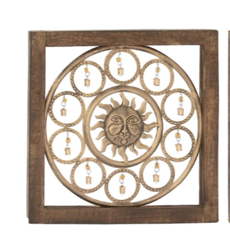 Brown Metal Vintage Wall Decor, 17\" x 17\" x 1\"
