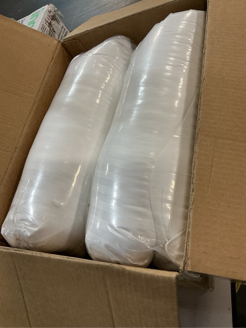Condition photo showing New/Like New for beckham hotel collection bed pillows standard/queen size set of 2 - original soft down alternative pillow for sleeping - soft support for back, stomach or side sleepers queen / standard white