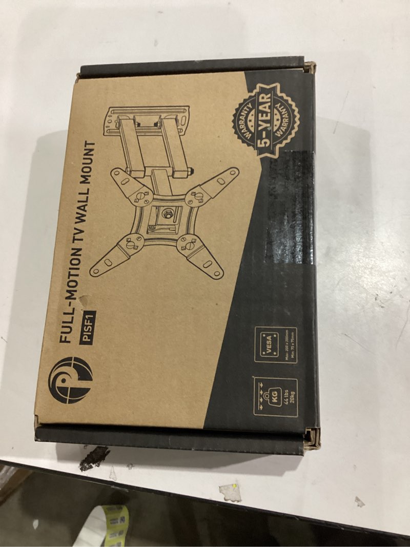 Condition photo showing New/Like New for Pipishell Full Motion TV Wall Mount for Echo Show 21/15 and 13-42 Inch Flat Curved Screen TVs & Monitors, Max VESA 200x200mm up to 44lbs, TV Mount Wall Bracket with Rotation Swivel Tilt Extension for 13-42 Inch TVs Black Mount without LED