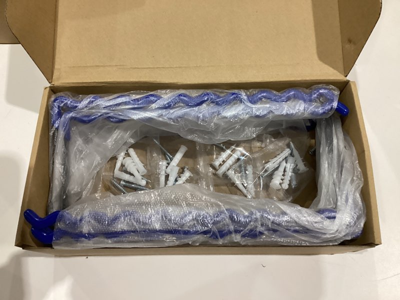 Condition photo showing New/Like New for Wall Mounted Garage Hooks Tool Organizer, 12.4 Inch Garage Storage Hook Heavy Duty Utility Wall Hangers Blue for Ladders, Hose, Garden Tools, Set of 4